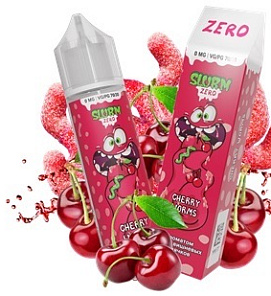 Slurm (Слёрм) Zero с ароматом "Cherry Worms" (Кислые Вишневые Червячки), 70/30 объем: 58мл,  АТП